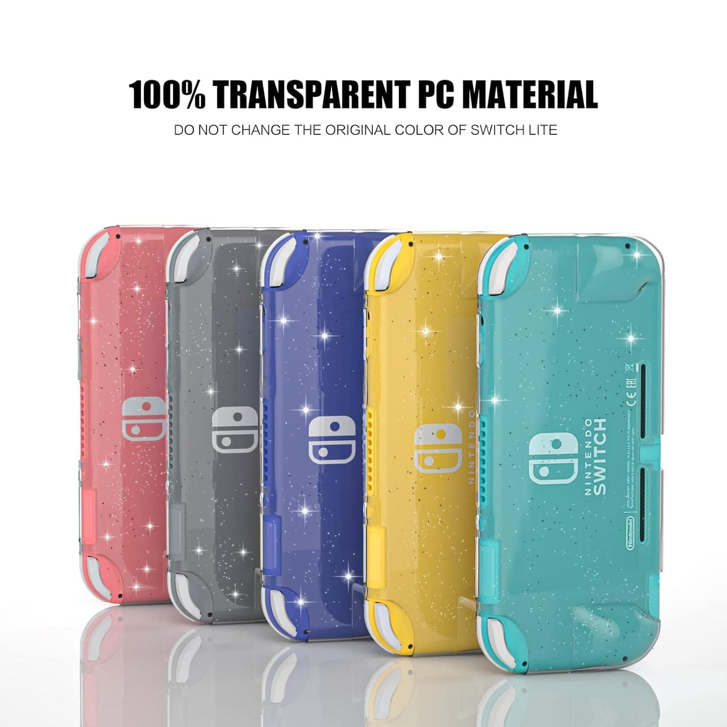 Clear Glitter Case for Switch Lite