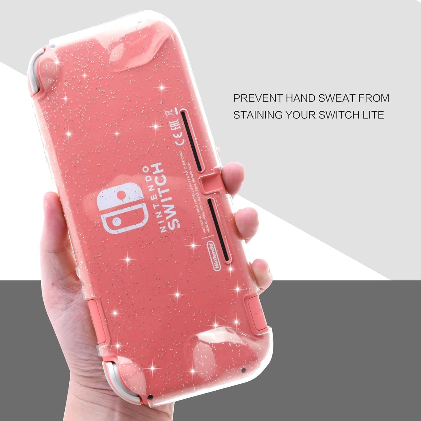 Clear Glitter Case for Switch Lite